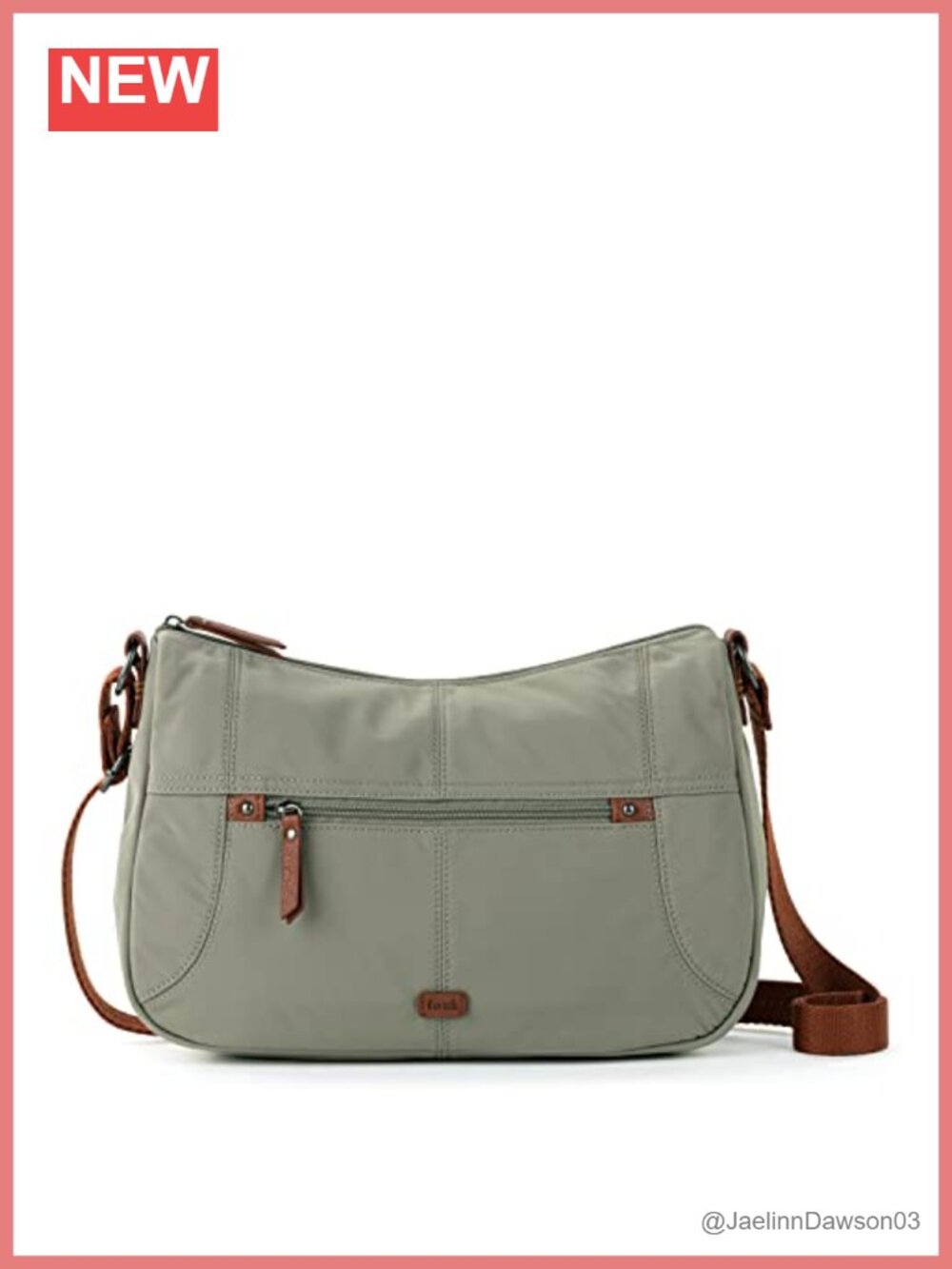 Recycled Nylon Hobo Crossbody Bag Adjustable Strap